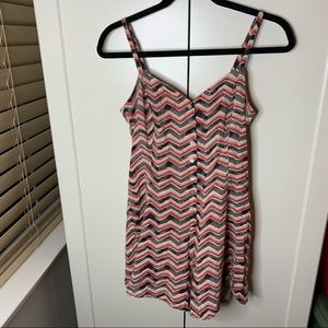 American Rag Rayon Chevron Striped Romper